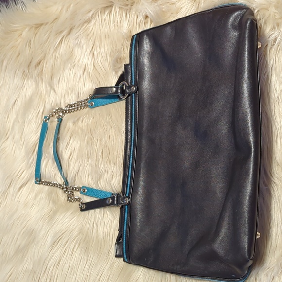 *RARE* Isabella Fiore leather Boston terrier dog shoulder bag purse tote - Picture 2 of 8